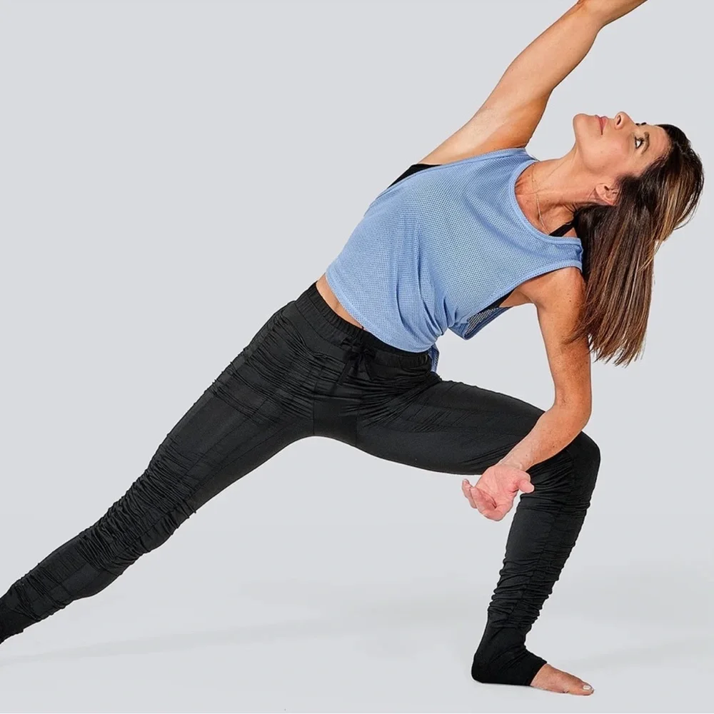 AGOGIE +40 wearable resistance ruched black pants - Picture 8 of 9